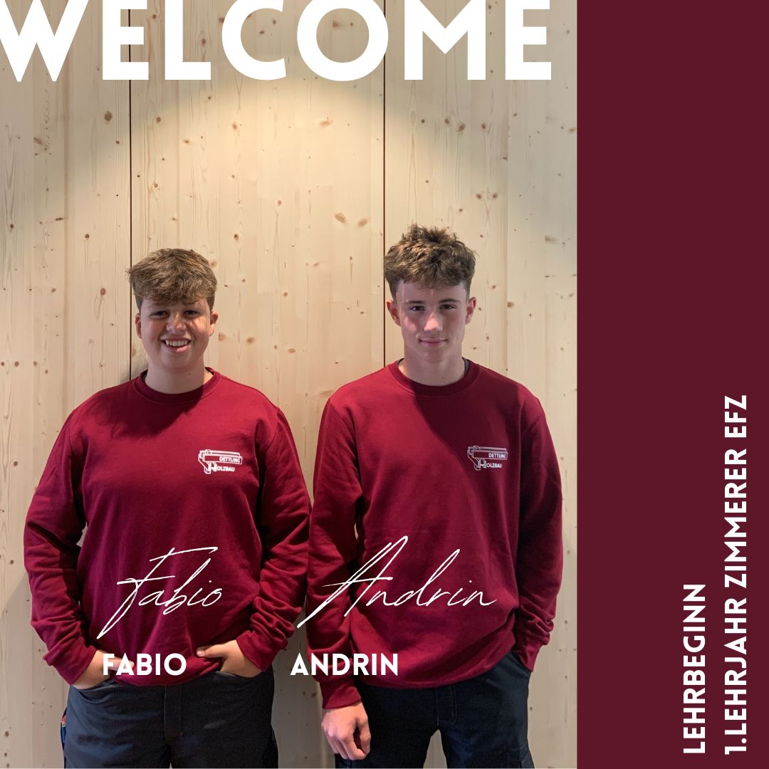 Fabio und Andrin Lehrbeginn